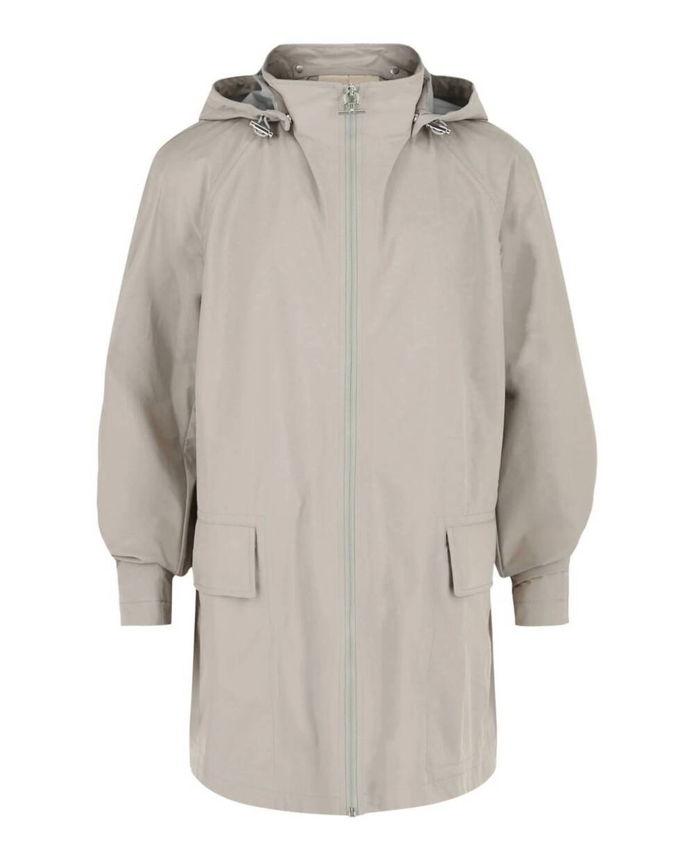NEW SALVATORE FERRAGAMO men's hooded gancini rain jacket in grey
